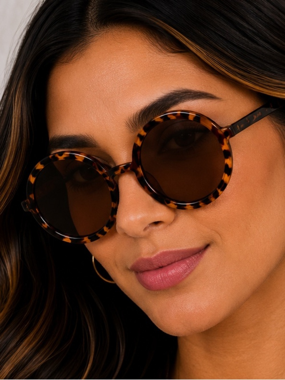 Retro Round Tortoise Oversized Sunglasses Women’s Boho Chic Shades NWOT